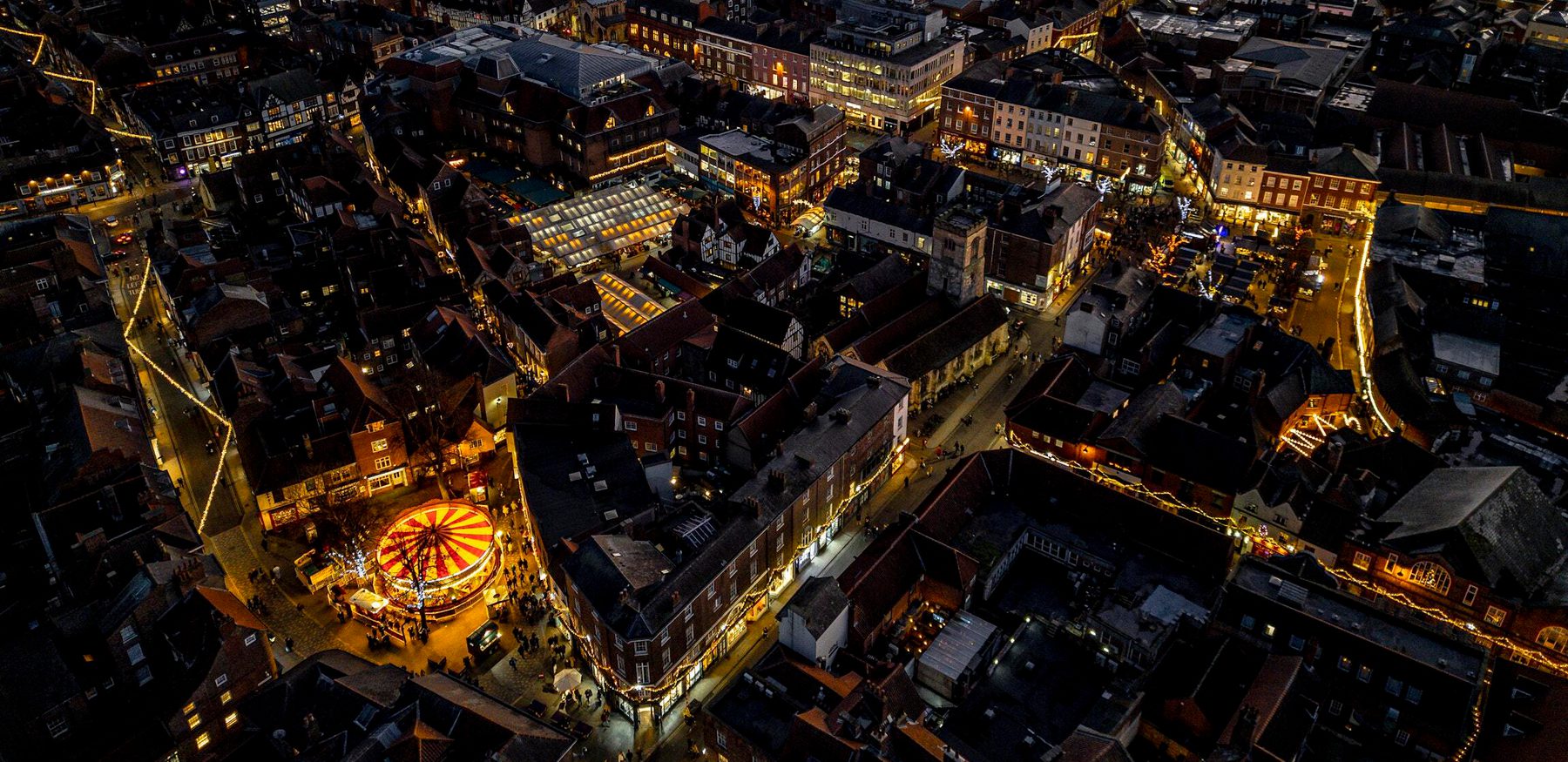 Christmas Market Drone Night 03 3
