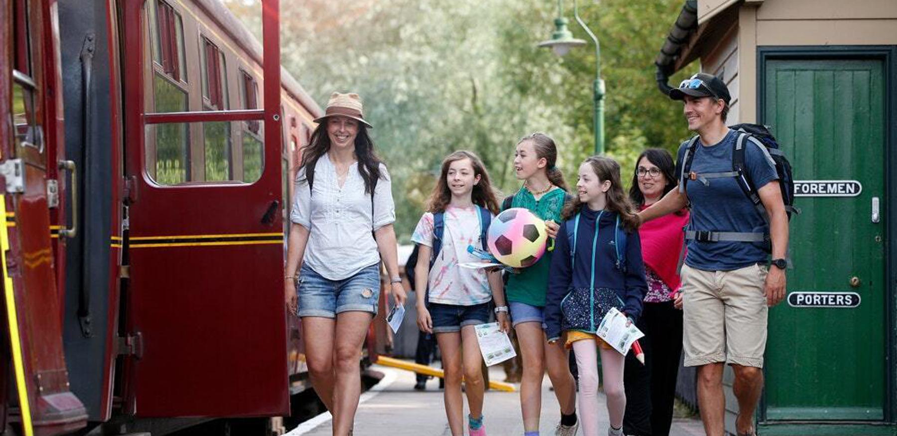 Family Pickering Platform North Yorkshire Moors Railway