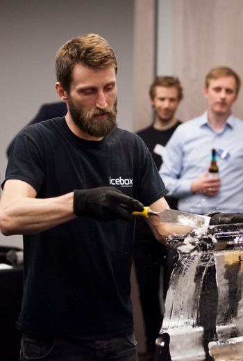 Ice Sculpting Workshop carving demonstration