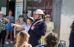 Living history event banner